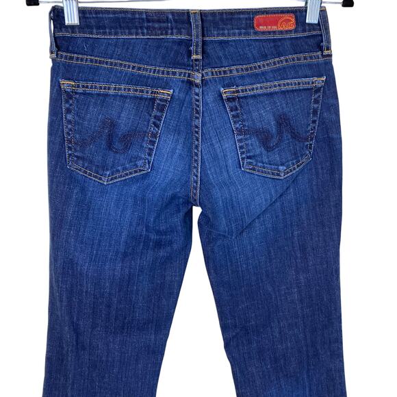 AG Adriano Goldschmied 27/28 The Jessie Curvy Boot Fit Low Rise Jeans Dark Wash - Picture 6 of 16